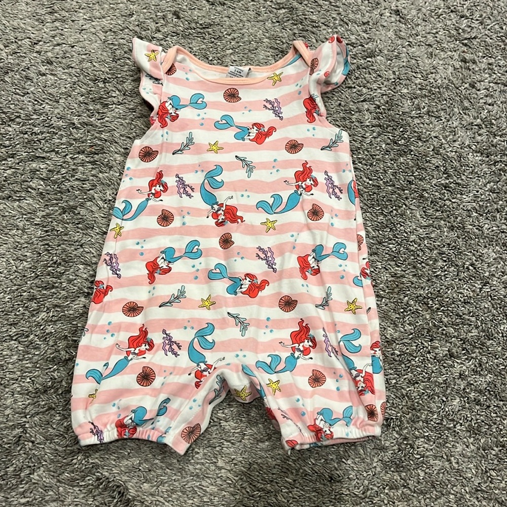 3 for $20 Disney Ariel Shorts Style Romper | 24 months